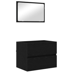Ensemble de mobilier de salle de bain 3 pcs Chêne noir 623992623992