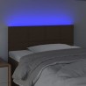Tête de lit à LED Marron Foncé 100x5x78/88 cm Tissu 623993623993