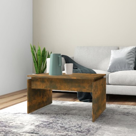 Table basse Chêne fumé 68x50x38 cm Bois d'ingénierie 623994623994