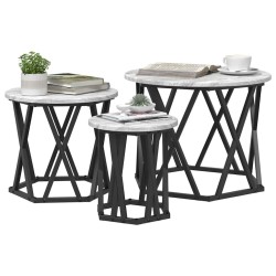 Table d'appoint empilable 3 pcs Gris Sonoma 623995623995