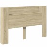 Tête de lit de rangement avec LED Chêne Sonoma 623997623997
