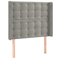 Tête de lit à LED Gris clair 103x16x118/128 cm Velours 623999623999