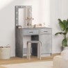 Table de Toilette 2 pcs Gris 50 x 41 x 135 cm Bois d'ingénierie 624000624000