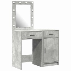 Table de Toilette 2 pcs Gris 50 x 41 x 135 cm Bois d'ingénierie 624000624000