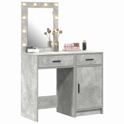Table de Toilette 2 pcs Gris 50 x 41 x 135 cm Bois d'ingénierie 624000624000