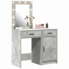 Table de Toilette 2 pcs Gris 50 x 41 x 135 cm Bois d'ingénierie 624000624000