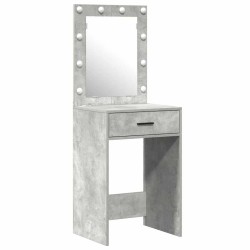 Table de Toilette 2 pcs Gris 50 x 41 x 135 cm Bois d'ingénierie 624000624000