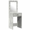 Table de Toilette 2 pcs Gris 50 x 41 x 135 cm Bois d'ingénierie 624000624000