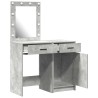Table de Toilette 2 pcs Gris 50 x 41 x 135 cm Bois d'ingénierie 624000624000