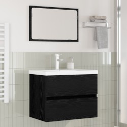 Ensemble de mobilier de salle de bain 3 pcs Chêne noir 624001624001
