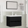 Ensemble de mobilier de salle de bain 3 pcs Chêne noir 624001624001