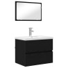Ensemble de mobilier de salle de bain 3 pcs Chêne noir 624001624001