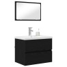 Ensemble de mobilier de salle de bain 3 pcs Chêne noir 624001624001