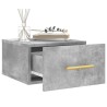 Table de chevet murale gris béton 35x35x20 cm 624006624006