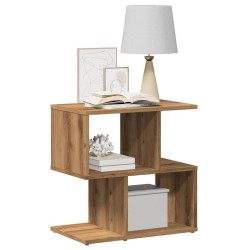 Table de chevet chêne artisanal 50x30x51,5 cm bois d'ingénierie 624010624010