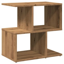 Table de chevet chêne artisanal 50x30x51,5 cm bois d'ingénierie 624010624010