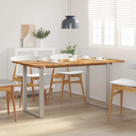 Table de salle à manger 154x80x76 cm Bois d'acacia solide 624012624012