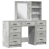 Table de Toilette avec tiroir 3 pcs Gris Bois d'ingénierie 624013624013