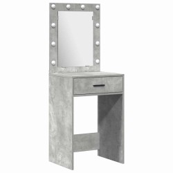 Table de Toilette avec tiroir 3 pcs Gris Bois d'ingénierie 624013624013