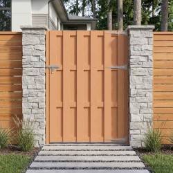 Porte de Jardin 100 x 150 cm WPC et Aluminium Marron 624015624015
