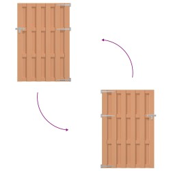 Porte de Jardin 100 x 150 cm WPC et Aluminium Marron 624015624015