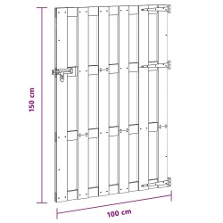 Porte de Jardin 100 x 150 cm WPC et Aluminium Marron 624015624015