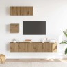 Ensemble de meuble TV mural 4 pcs chêne artisanal 624016624016