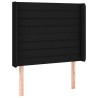 Tête de lit à LED Noir 103x16x118/128 cm Tissu 624017624017