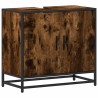 Armoire de lavabo de salle de bain chêne fumé 65x33x60 cm 624019624019