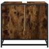 Armoire de lavabo de salle de bain chêne fumé 65x33x60 cm 624019624019