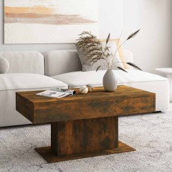 Table basse Chêne fumé 96x50x45 cm Bois d'ingénierie 624020624020