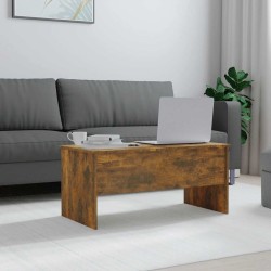 Table basse Chêne fumé 102x50,5x46,5 cm Bois d'ingénierie 624021624021