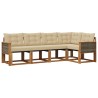 Ensemble de canapés d'extérieur 5 pcs Naturel et Beige 624022624022