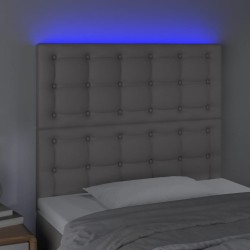 Tête de lit à LED Gris 90x5x118/128 cm Similicuir 624026624026