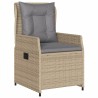 Ensemble à manger de jardin avec coussins 5pcs Beige poly rotin 624028624028
