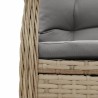 Ensemble à manger de jardin avec coussins 5pcs Beige poly rotin 624028624028