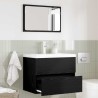 Ensemble de mobilier de salle de bain 2 pcs Chêne noir 624030624030