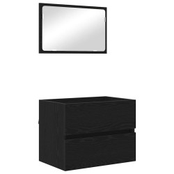 Ensemble de mobilier de salle de bain 2 pcs Chêne noir 624030624030