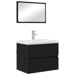 Ensemble de mobilier de salle de bain 2 pcs Chêne noir 624030624030