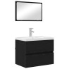 Ensemble de mobilier de salle de bain 2 pcs Chêne noir 624030624030