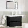 Ensemble de mobilier de salle de bain 2 pcs Chêne noir 624030624030