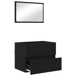 Ensemble de mobilier de salle de bain 2 pcs Chêne noir 624030624030