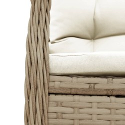 Ensemble à manger de jardin avec coussins 5pcs Beige poly rotin 624032624032