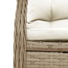 Ensemble à manger de jardin avec coussins 5pcs Beige poly rotin 624032624032