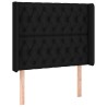 Tête de lit à LED Noir 103x16x118/128 cm Tissu 624039624039