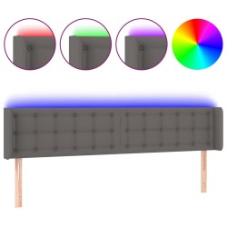 Tête de lit à LED Gris 183x16x78/88 cm Similicuir 624049624049