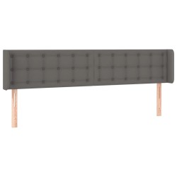 Tête de lit à LED Gris 183x16x78/88 cm Similicuir 624049624049