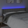 Tête de lit à LED Gris 183x16x78/88 cm Similicuir 624049624049