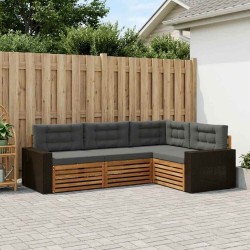 Ensemble de canapés d'extérieur 4 pcs Naturel et Anthracite 624055624055