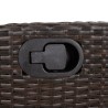 Ensemble à manger de jardin 5 pcs et coussins marron poly rotin 624057624057